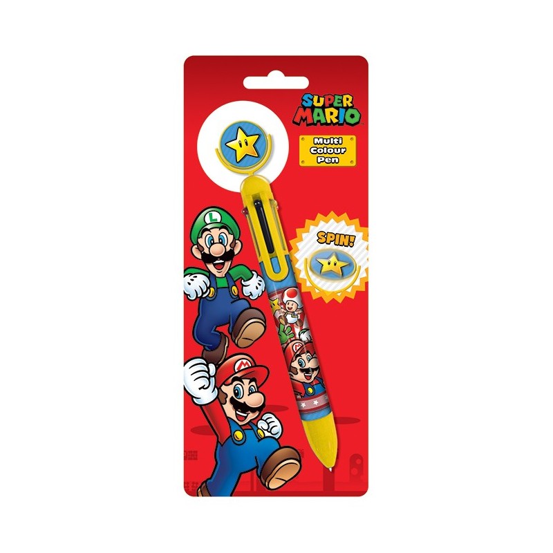 Boligrafo Super Mario 6 colores