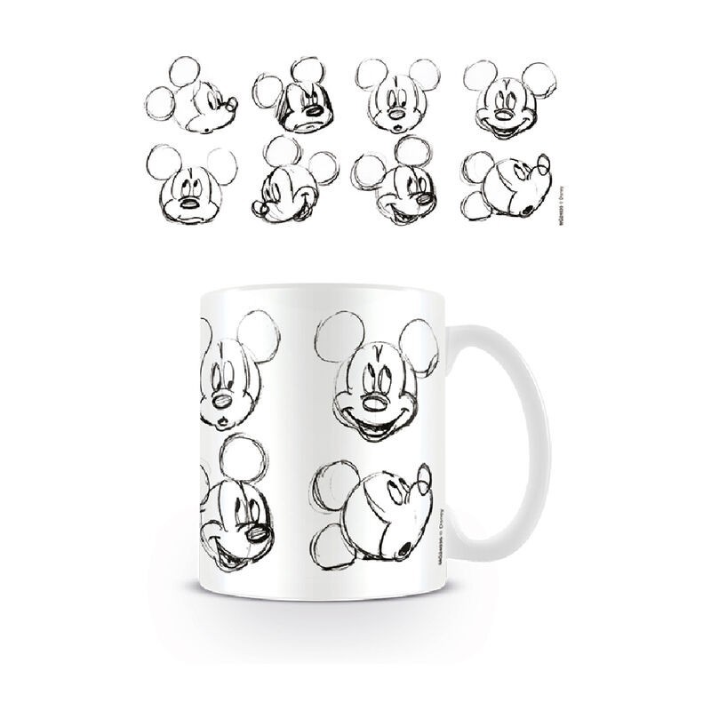Taza de desayuno Mickey & Minnie Sketch Caras