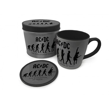 Lata regalo taza + posavasos AC/DC