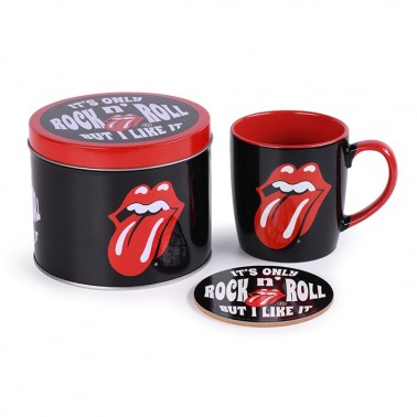 Lata regalo taza + posavasos The Rolling Stones
