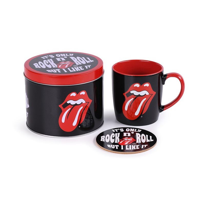 Lata regalo taza + posavasos The Rolling Stones