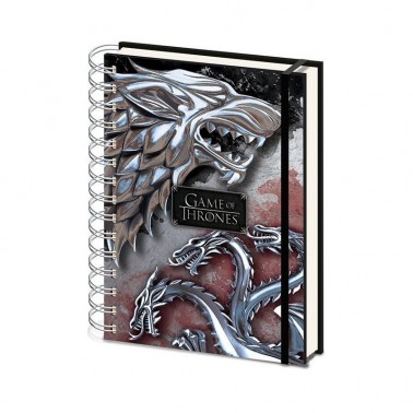 Cuaderno GoT A5 Espiral Stark VS. Targaryen