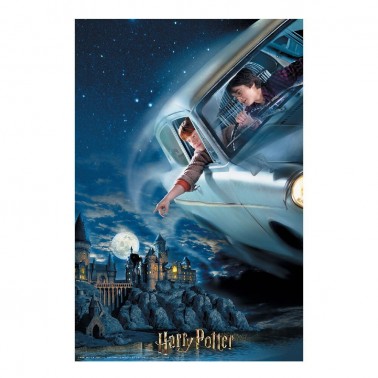 Puzzle lenticular Harry Potter y Ron en el Ford Anglia 300 piezas