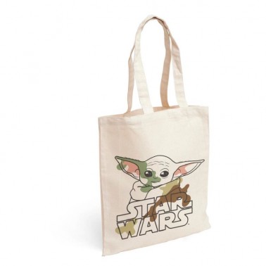 Bolsa de algodón con asas Baby Yoda