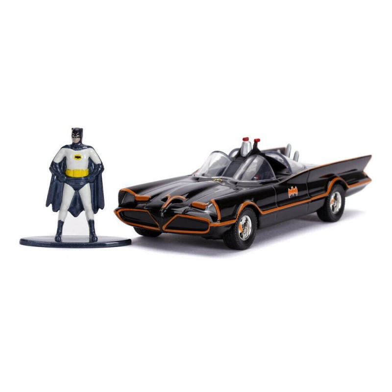 Set 2 figuras Batmóvil 1966 Clásico y Batman 1:32