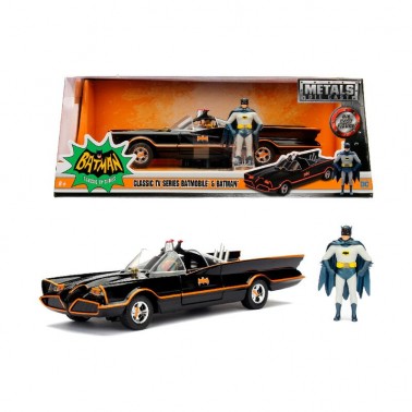 Figura metálica Batman y Batmóvil 1966 1:24