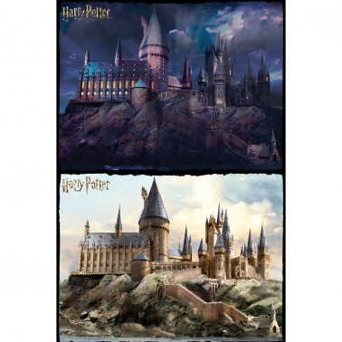 Puzzle 3D-Rasca Hogwarts Día y Noche