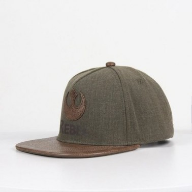 Gorra verde con visera marrón plana Star Wars logo Alianza Rebelde