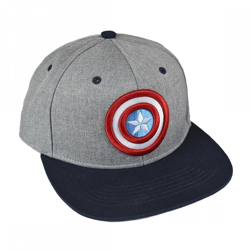 Gorra gris y azul Capitán América