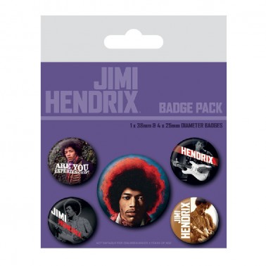 Juego de chapas Jimi Hendrix Experience