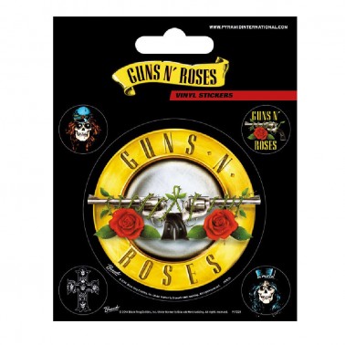 Juego de pegatinas Guns N' Roses Logo Bullet