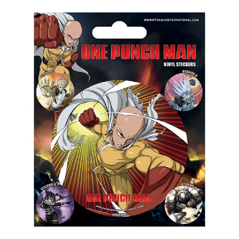 Juego de pegatinas One Punch Man Puño Atómico