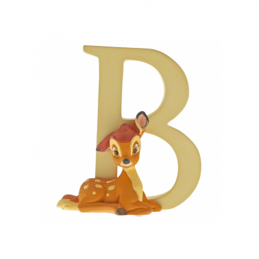 Letra Inicial B con figura de Bambi